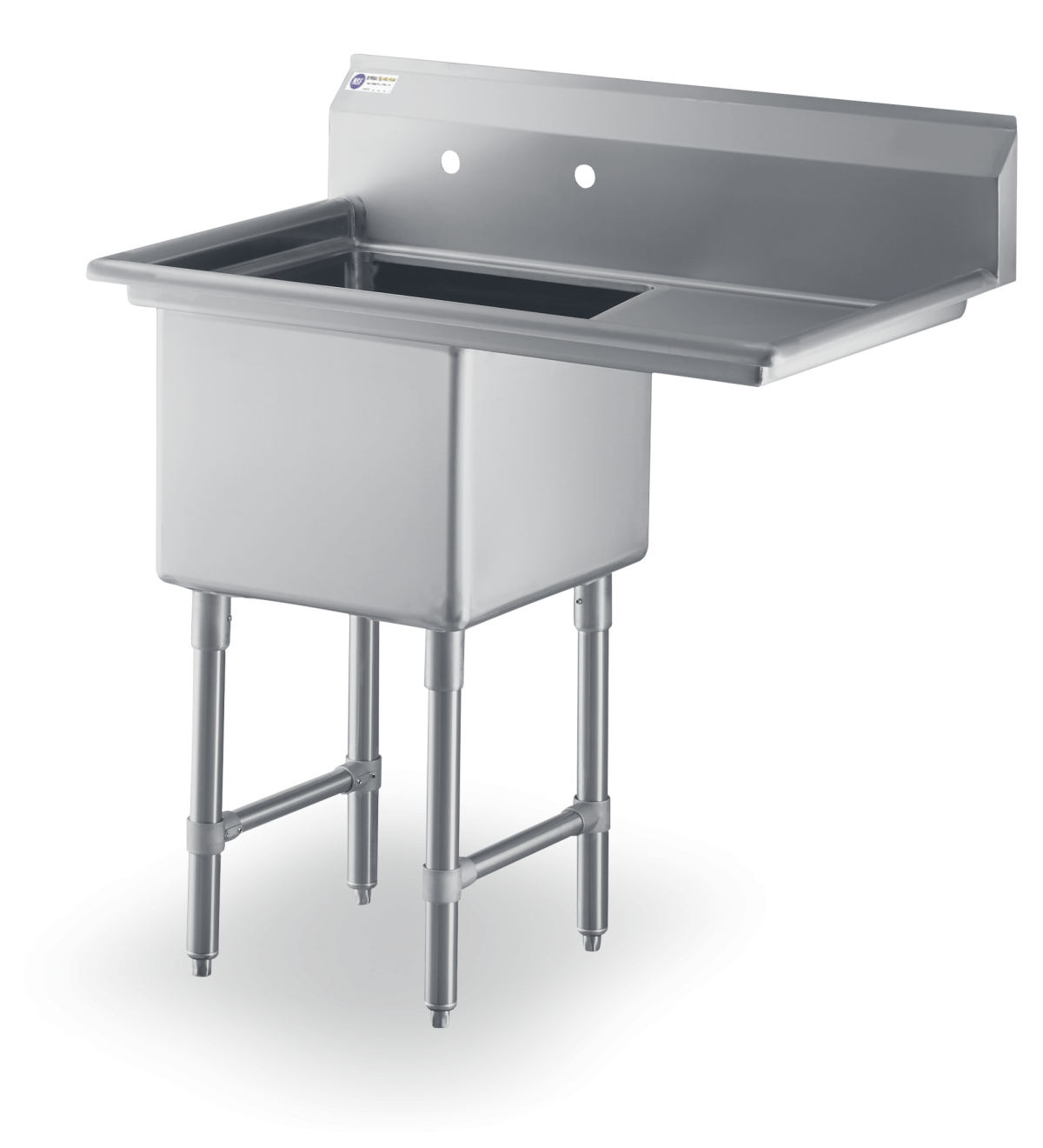 18 Gauge Stainless Steel Sink with One 18" Drainboard On Right