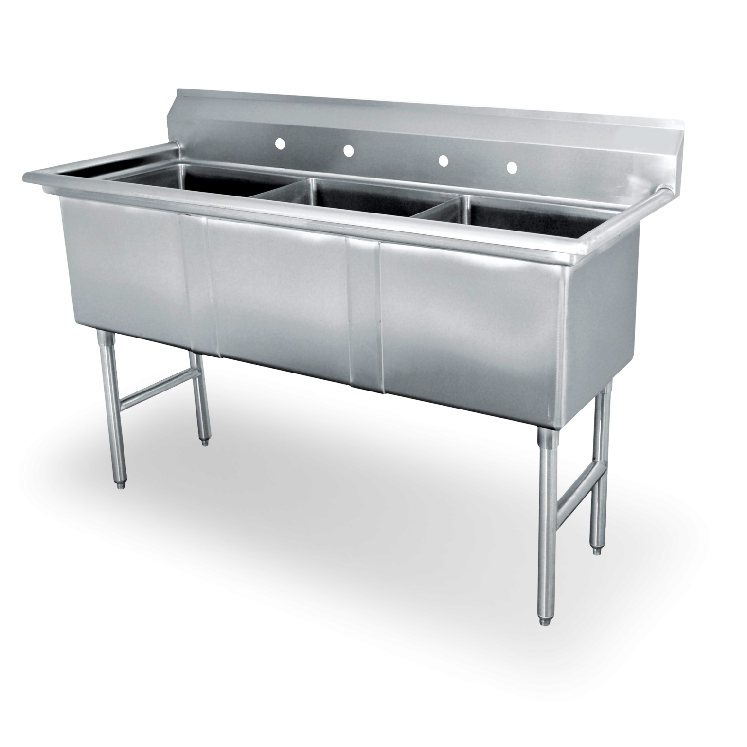 18 Gauge Stainless Steel Three Compartment Sink SWS3C101410318