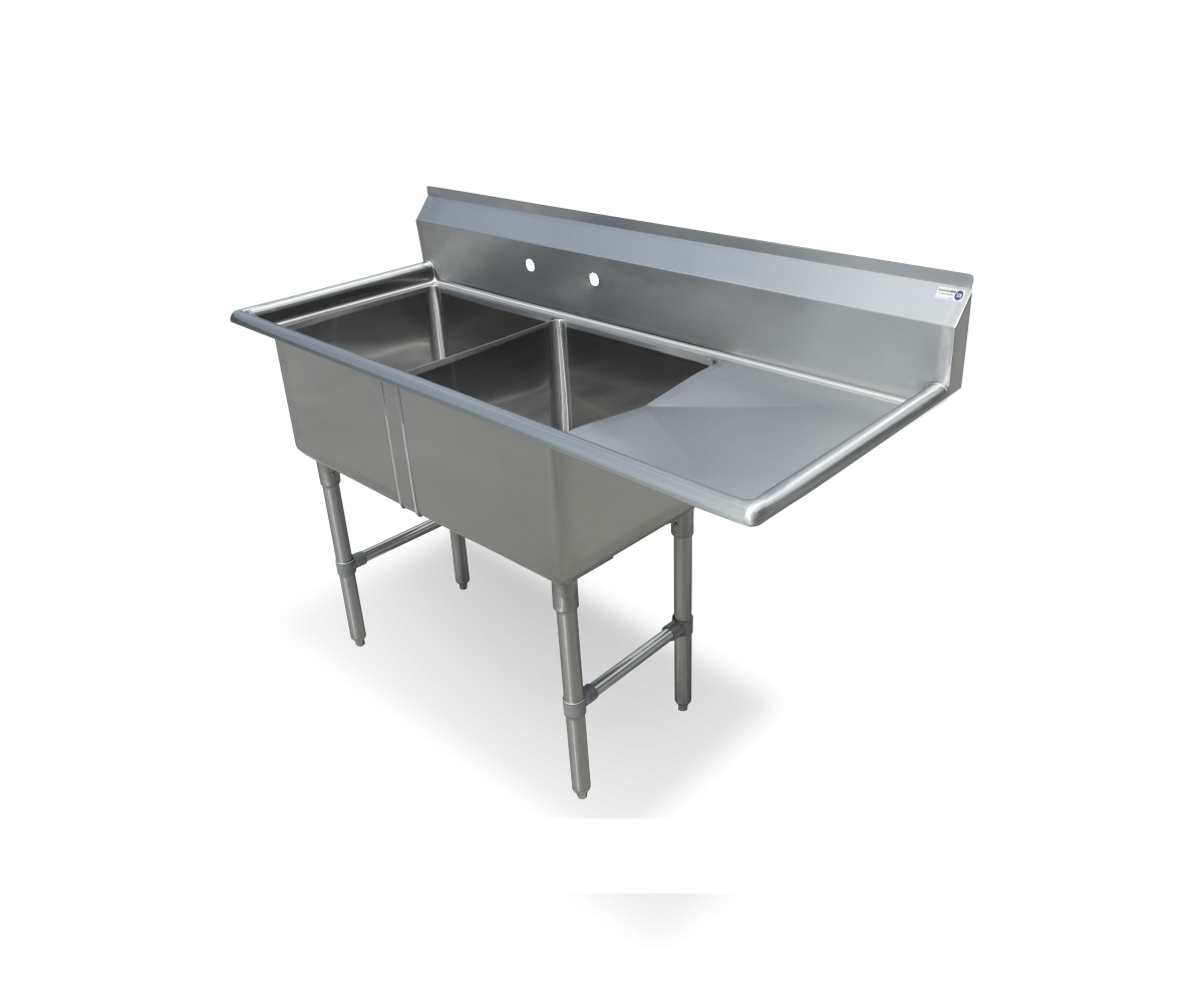 18 Gauge Stainless Steel Sink with 18” Drainboard On Right