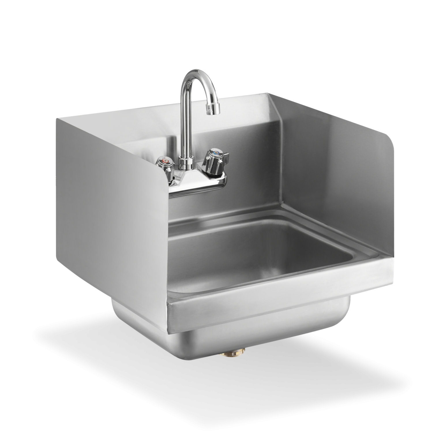 18 Gauge Stainless Steel Hand Sink with Splash Guards SWHS12SP