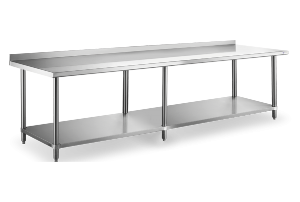 18 Gauge All Stainless Steel Worktable with Splash Guard 30x84