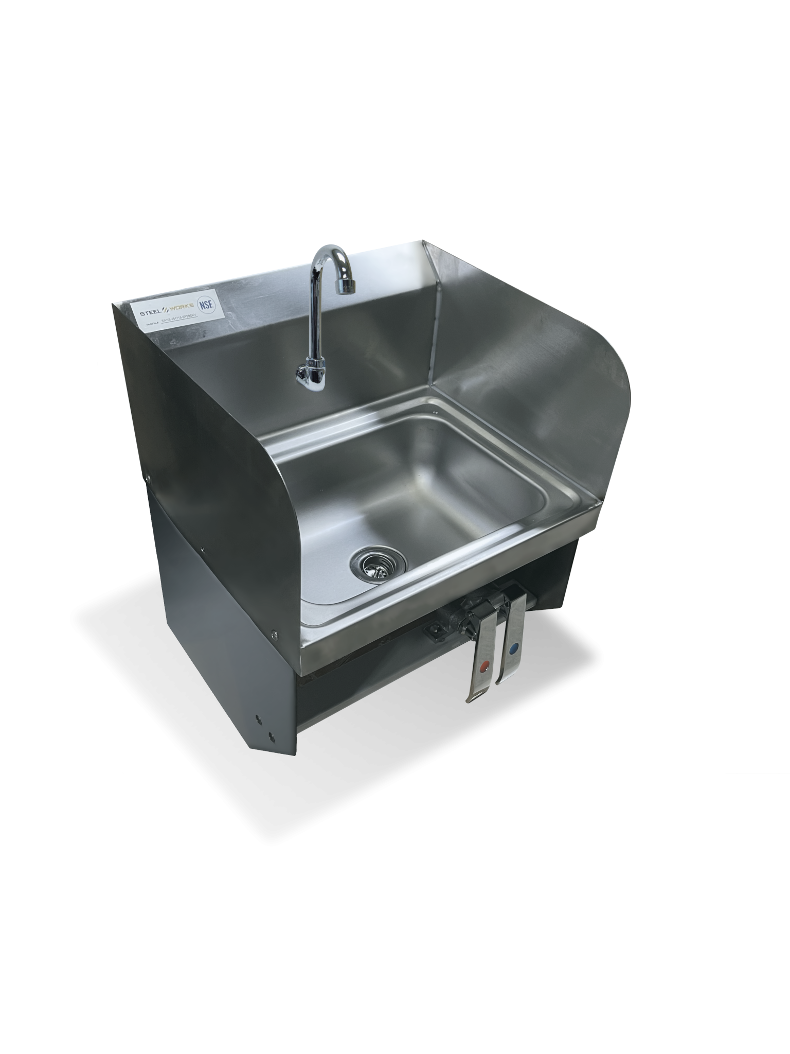 Hand Sink with Knee Valve SW151715SPSBDKV STEEL WORKS STAINLESS