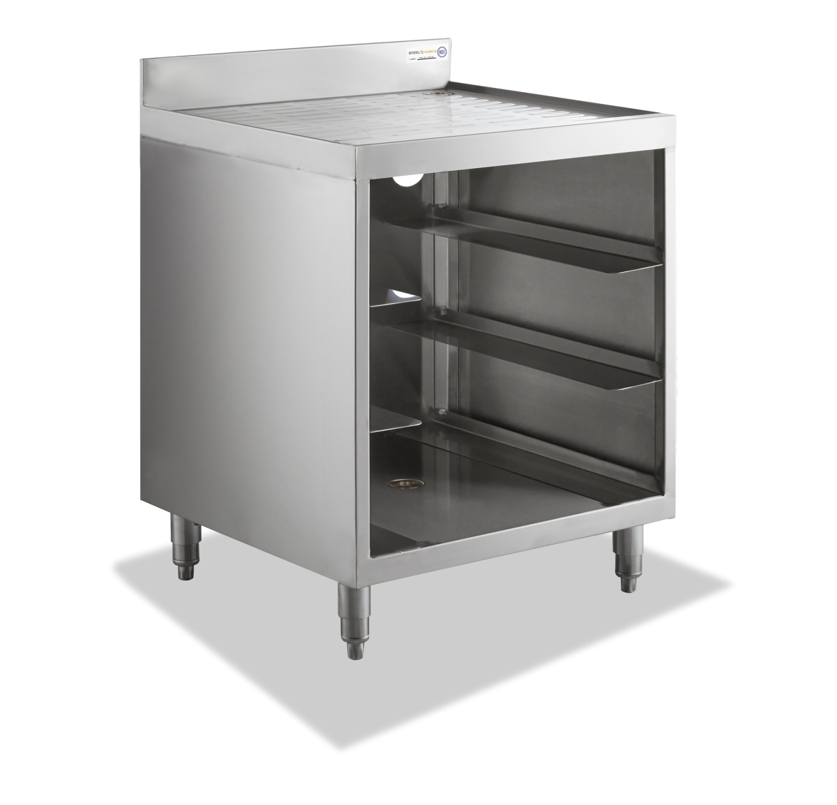 18 gauge All Stainless Steel Underbar Glass Storage Unit - SWGRSU-2124-CT