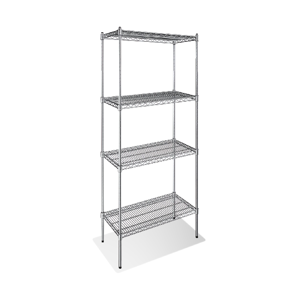 4-Tier Chrome Shelving Units
